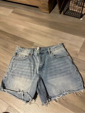 Madden Girl Light Blue Distressed Denim Shorts